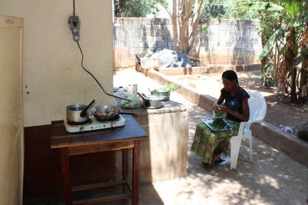 Cooking lunch at the office