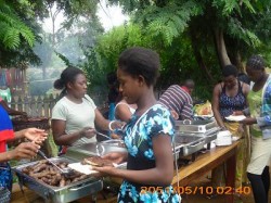 Barbeque 002 Girls being served some food