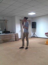 Morten giving his farewel speech