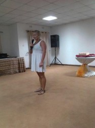 Idah Seim giving her farewell speech